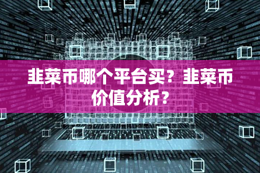 韭菜币哪个平台买？韭菜币价值分析？第1张-瑞泰网