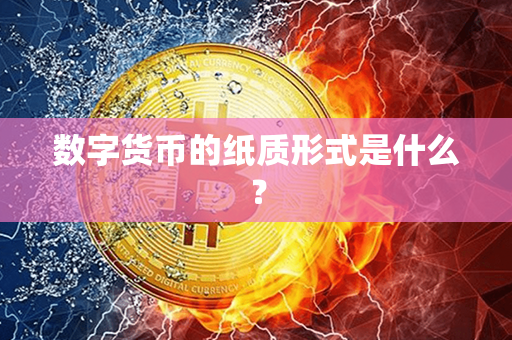 数字货币的纸质形式是什么？